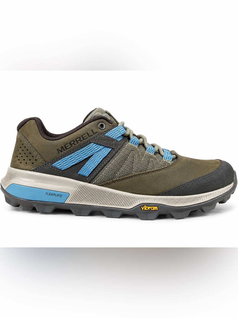 Merrell Zion Women’s Hiking Shoes 8 Olive Green / Blue Vibram